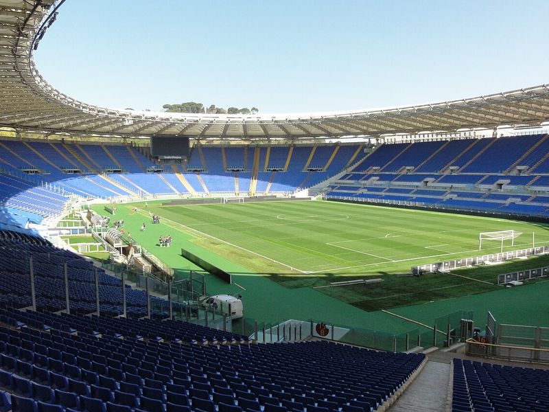 Lo Stadio Olimpico di Roma visto dalla tribuna